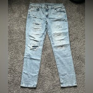 American Eagle AirFlex+ TENCEL Fibers Patched Athletic Skinny Jeans